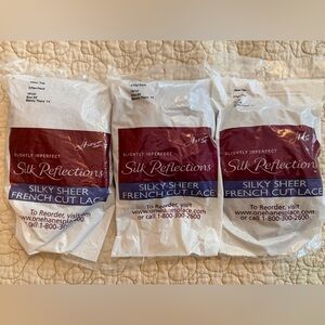 Hanes Silk Reflections Sheer French Cut Lace slightly imperfect size EF